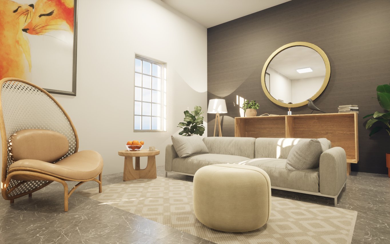 Therapy room environment designed in Unreal Engine 5