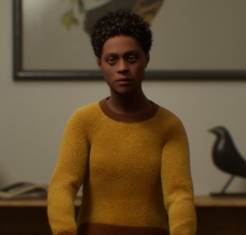 Virtual patient rendered for the VR therapy experience