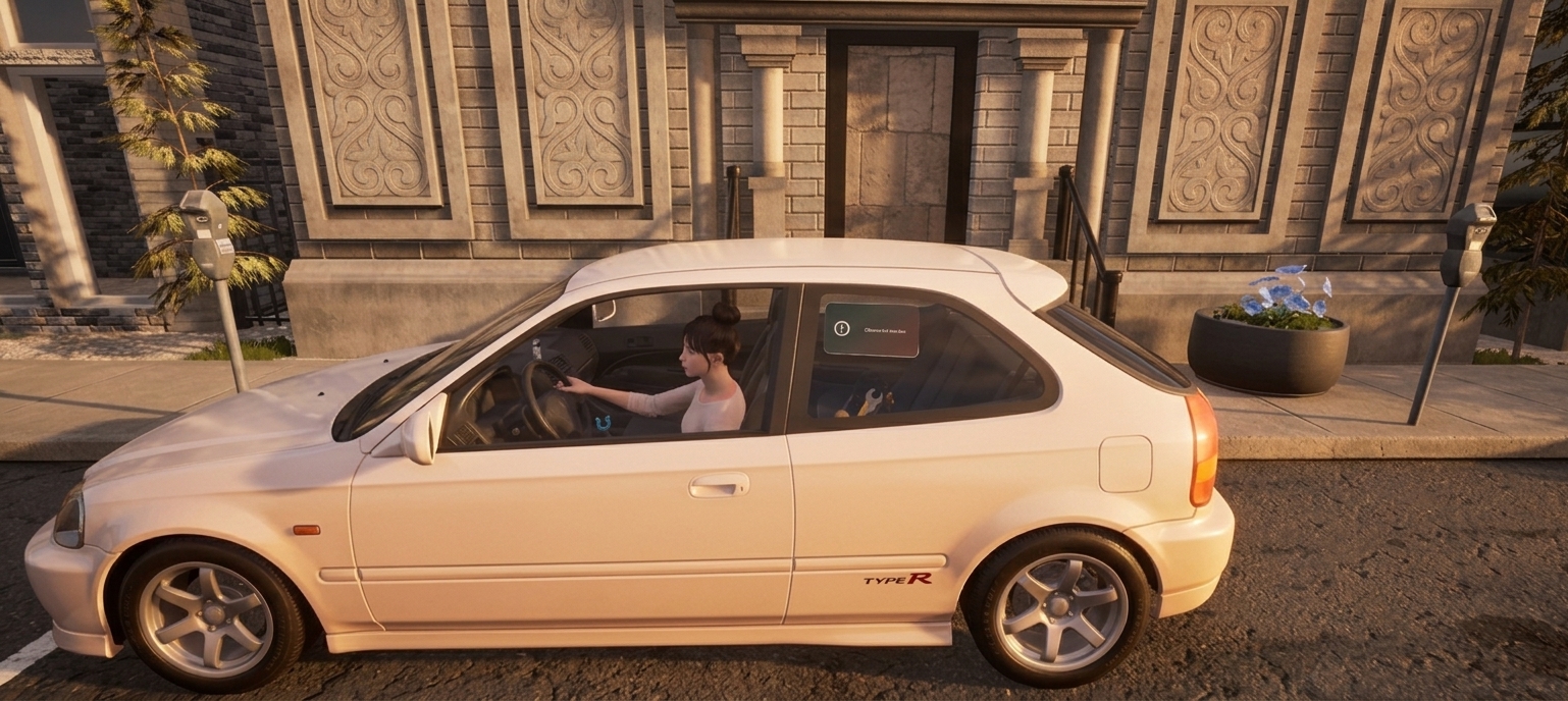 NextGen Badge — officer approaching the stopped vehicle